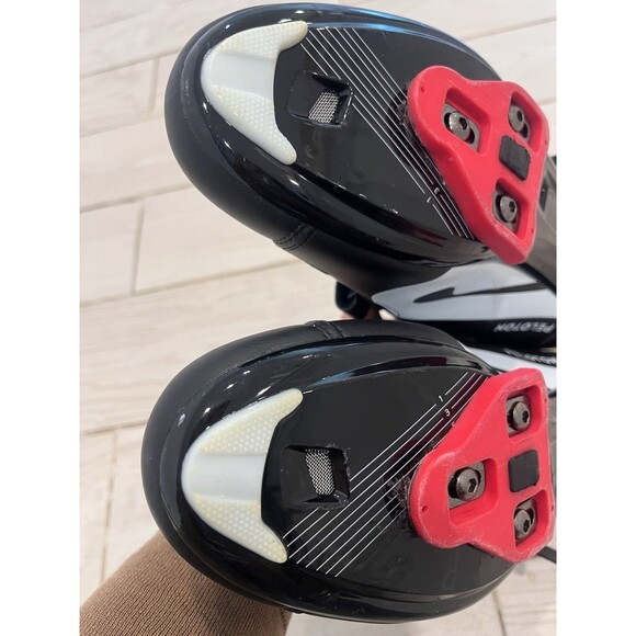 Peloton Cycling Shoes EU 45 US Men’s 11.5 Women’s 13 Black Red w/ Delta Cleats
